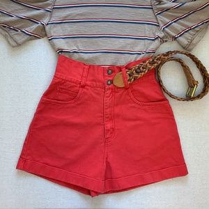 Vintage Limited 90’s Red Denim High Rise Shorts